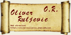 Oliver Ruljević vizit kartica